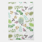 Botanische Beginletters Keukenhanddoek voor Koppel (Verticaal)