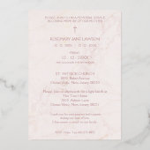 Botanische begrafenis van de vlinder met één overl folie uitnodiging (Achterkant)