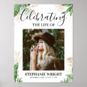 Botanische begrafenis welkomstgebarentaal viering  poster (Voorkant)