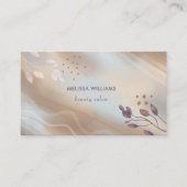 Botanische beige Abstract Visitekaartje (Voorkant)