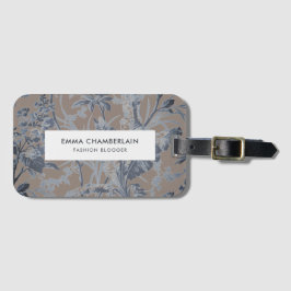 Botanische beige Chinoiserie Aangepast Bagagelabel