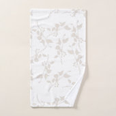 Botanische beige decoratieve lederen patroon bad handdoek (Handdoek)