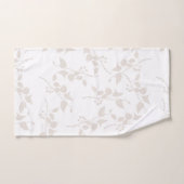 Botanische beige decoratieve lederen patroon bad handdoek (Handdoek)