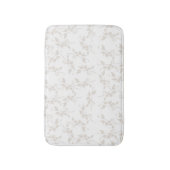 Botanische beige decoratieve lederen patroon badmat (Voorkant Verticaal)
