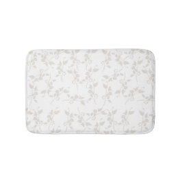 Botanische beige decoratieve lederen patroon badmat