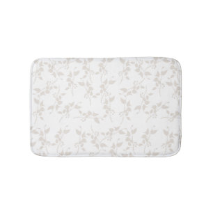 Botanische beige decoratieve lederen patroon badmat