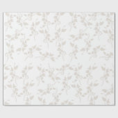 Botanische beige decoratieve lederen patroon cadeaupapier (Vlak)