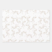 Botanische beige decoratieve lederen patroon inpakpapier vel (Voorkant 2)