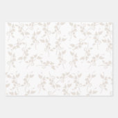 Botanische beige decoratieve lederen patroon inpakpapier vel (Voorkant)