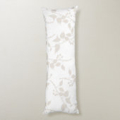 Botanische beige decoratieve lederen patroon lichaamskussen (Achterkant (Verticaal))