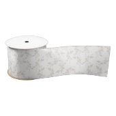 Botanische beige decoratieve lederen patroon satijnen lint (Spoel)