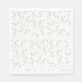 Botanische beige decoratieve lederen patroon servet