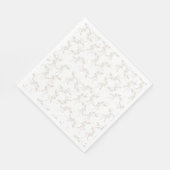 Botanische beige decoratieve lederen patroon servet (Hoek)