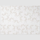 Botanische beige decoratieve lederen patroon tissuepapier (Voorkant)