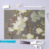 botanische beige ivoor Embroidery floral magnolia Tissuepapier (Craft)