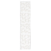 Botanische Beige Sierbladpatroon Korte Tafelloper (Voorkant)