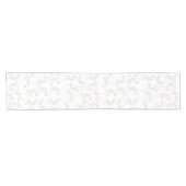 Botanische Beige Sierbladpatroon Korte Tafelloper (Horizontaal)