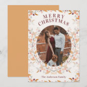 Botanische Berry Ingelijste Foto Vakantie Kaart (Voorkant / Achterkant)