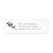 Botanische Besadreslabel | Retouradreslabels Etiket (Voorkant)