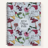 Botanische Beste Moeder Ooit Blue Hummingbird Gard Notitieboek (Voorkant)