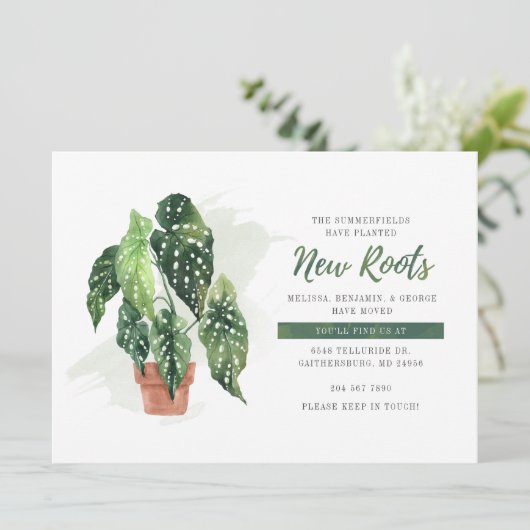 Botanische bewegende aankondiging (Staand voorkant)