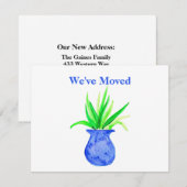 Botanische bewegende aankondiging van de Waterverf (Voorkant / Achterkant)