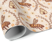 Botanische Bijen & Bijenkorven Cadeaupapier (Rol Hoek)