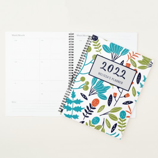 Botanische bijtende moderne Floral op maat Planner (Display)