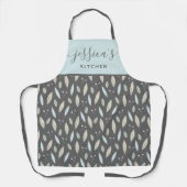 Botanische blad all-over print schort (Voorkant)