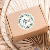 Botanische Blad Bedankt - Klein Bedrijf  Ronde Sticker