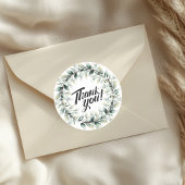 Botanische Blad Bedankt - Klein Bedrijf  Ronde Sticker