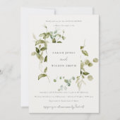 Botanische blad loof Waterverf koppels douche Kaart (Voorkant)