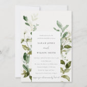 Botanische blad loof Waterverf koppels douche Kaart (Voorkant)