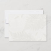 Botanische Blad Monogram Trouw RSVP Kaart (Achterkant)