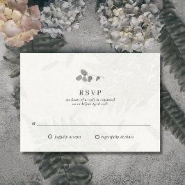 Botanische Blad Monogram Trouw RSVP Kaart