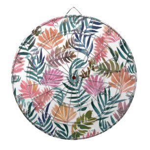Botanische Bladeren Aquarel Bloemrijk Kleurig Bl Dartbord