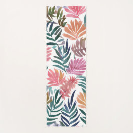 Botanische Bladeren Aquarel | Bloemrijk Kleurig Bl Yogamat