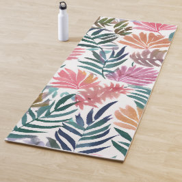 Botanische Bladeren Aquarel | Bloemrijk Kleurig Bl Yogamat