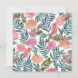 Botanische Bladeren Aquarel | Bloemrijk Kleurrijk Bedankkaart