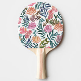 Botanische Bladeren Aquarel | Bloemrijk Kleurrijk Tafeltennisbatje