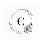 Botanische bladeren & bloemen aangepaste typografi rubberstempel (Afrduk)