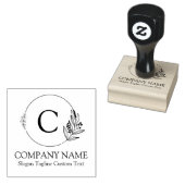 Botanische bladeren & bloemen aangepaste typografi rubberstempel (Gestempeld)