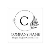 Botanische bladeren & bloemen aangepaste typografi rubberstempel (Afrduk)