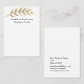 Botanische bladeren Boutique juwelen oorscherm Visitekaartje (Voorkant / Achterkant)