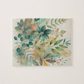 Botanische bladeren collage puzzel (Horizontaal)