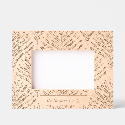 Botanische bladeren Custom Family Gegraveerde Lijstjes (Voorkant)