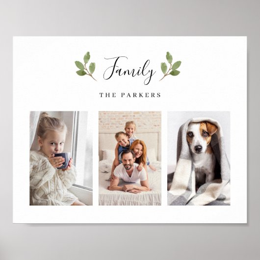 Botanische bladeren | Drie fotoserie Poster (Voorkant)