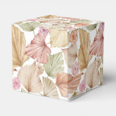 Botanische bladeren en bloemen Boho Wedding Bedankdoosjes (Achterkant)