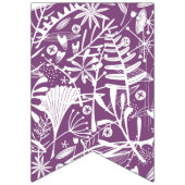 Botanische bladeren en bloemen Paars Vlaggetjes (Eerste vlag)