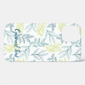 Botanische bladeren en touwtrekkerpatronen Case-Mate iPhone case (Achterkant (horizontaal))